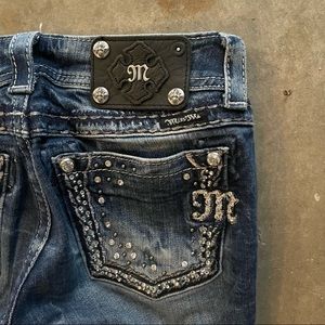 Miss Me Jeans for Buckle.com boot cut rhinestone low rise 27 Women’s RARE